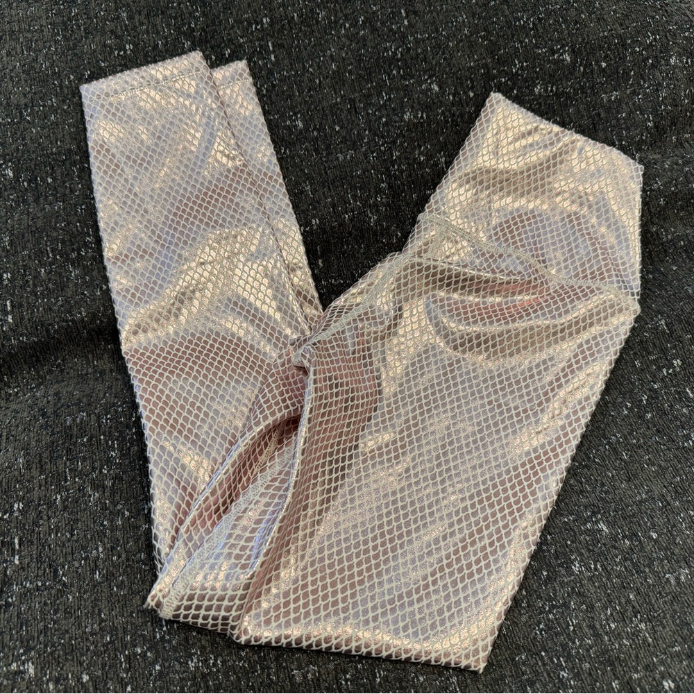 Carbon38 gold metallic mermaid leggings women’s XS